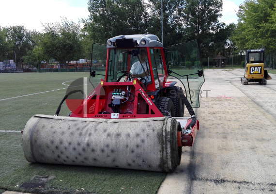 Taking out the artificial turf surface